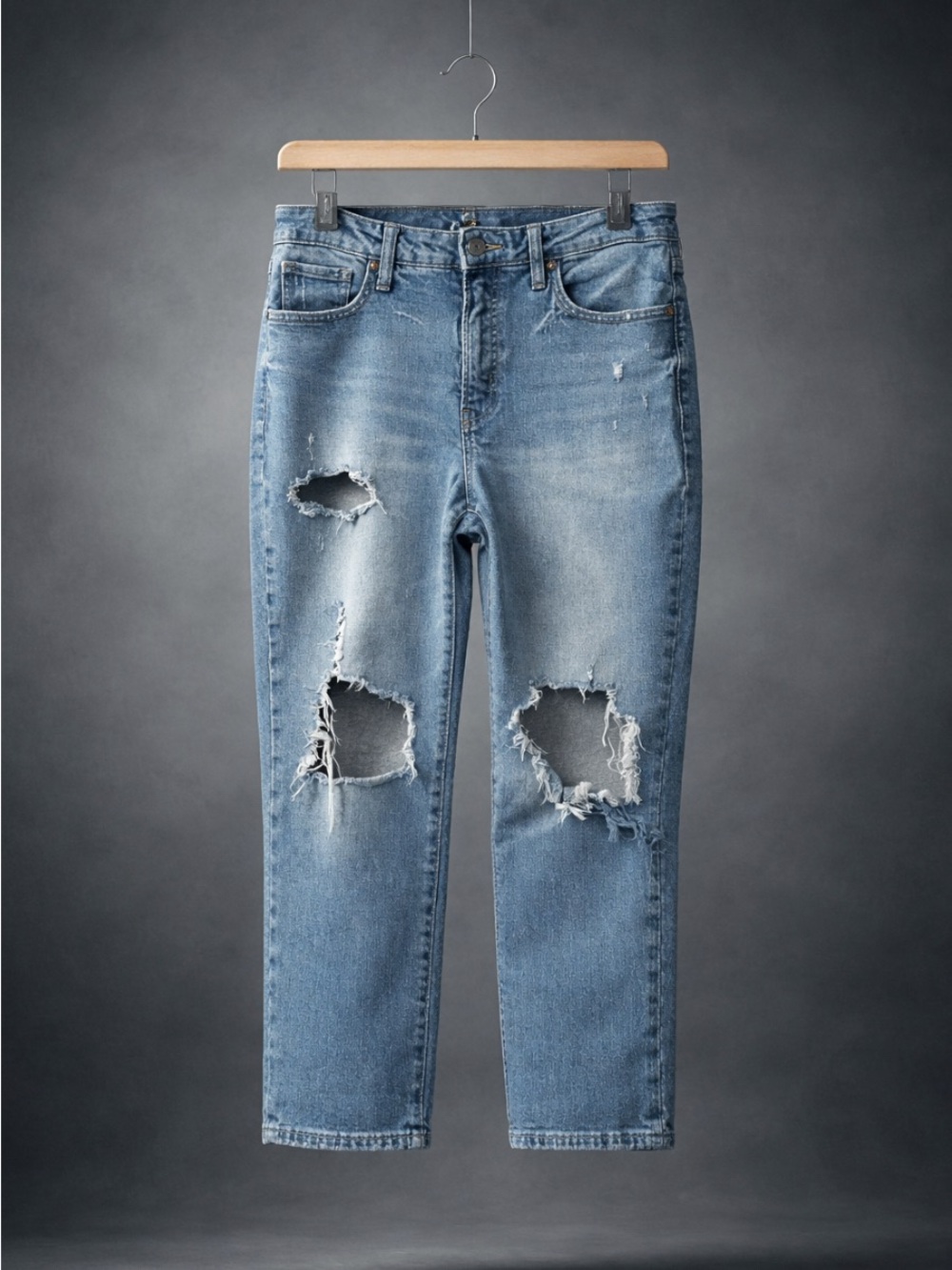 Old Navy Light Blue Distressed Boyfriend Jeans